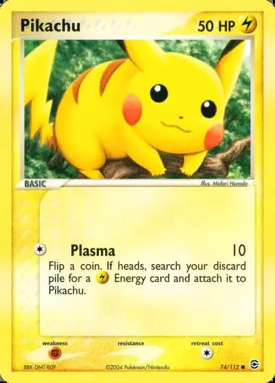 Pikachu 74/112 FireRed & LeafGreen Pokemon card