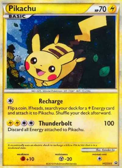 Pikachu HGSS03/25 HGSS Black Star Promos Pokemon card