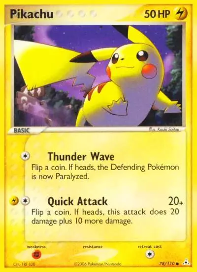 Pikachu 78/110 Holon Phantoms Pokemon card
