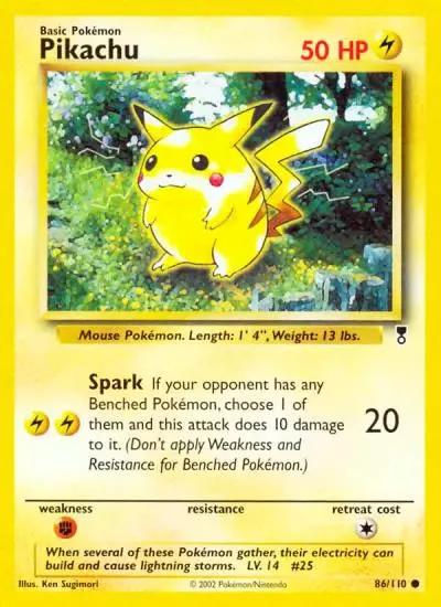 Pikachu 86/110 Legendary Collection Pokemon card