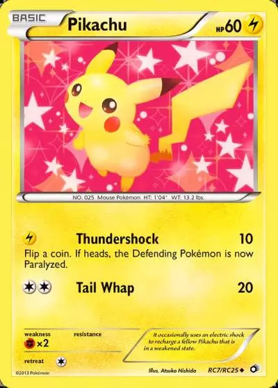 Pikachu RC7/113 Legendary Treasures Pokemon card
