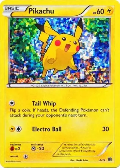 Pikachu 6/12 McDonald's Collection 2015 Pokemon card