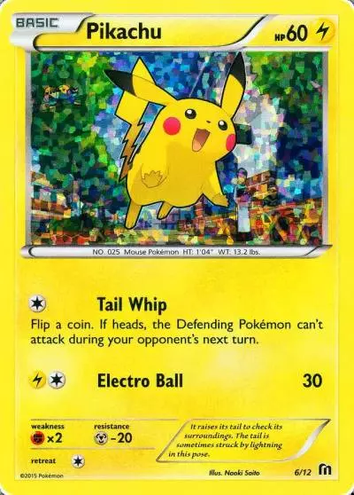 Pikachu 6/12 McDonald's Collection 2016 Pokemon card