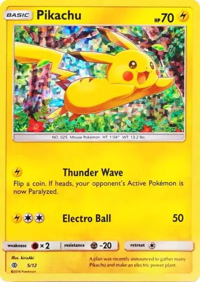 Pikachu 5/12 McDonald's Collection 2017 Pokemon card