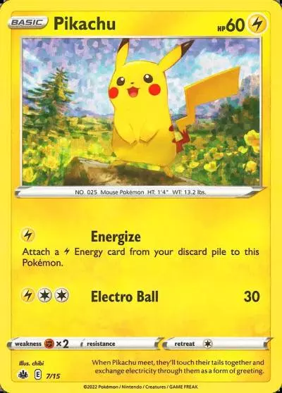 Pikachu 7/15 McDonald's Collection 2022 Pokemon card