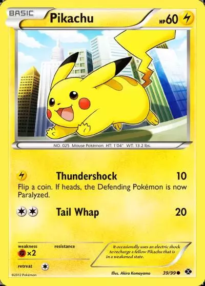Pikachu 39/99 Next Destinies Pokemon card