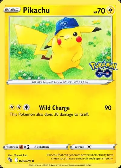 Pikachu 28/78 Pokémon GO Pokemon card