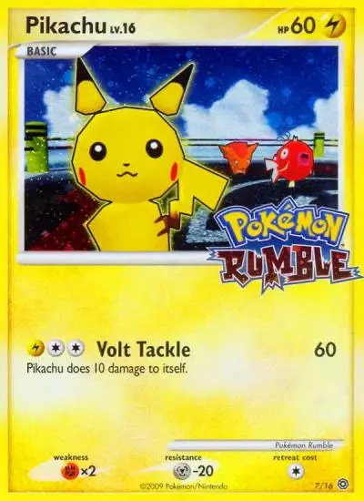 Pikachu 7/16 Pokémon Rumble Pokemon card