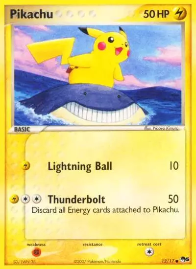 Pikachu 12/17 POP Series 5 Pokemon card