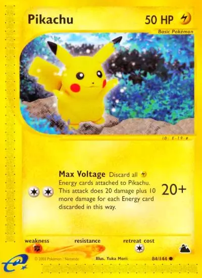 Pikachu 84/144 Skyridge Pokemon card