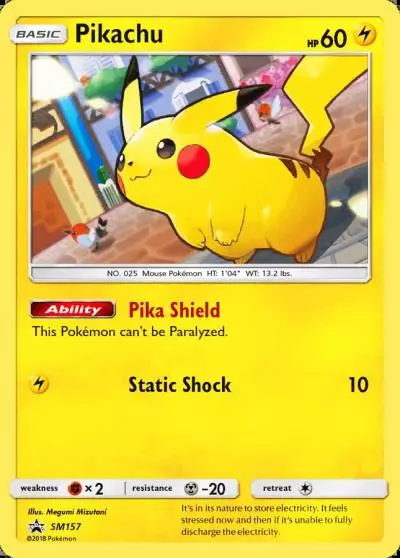 Pikachu SM157/248 SM Black Star Promos Pokemon card