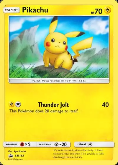Pikachu SM183/248 SM Black Star Promos Pokemon card