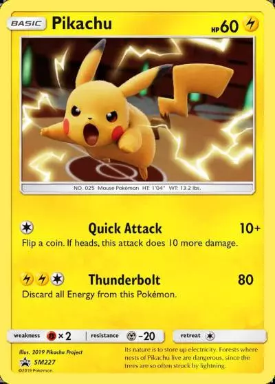 Pikachu SM227/248 SM Black Star Promos Pokemon card
