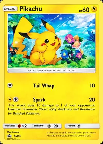 Pikachu SM86/248 SM Black Star Promos Pokemon card