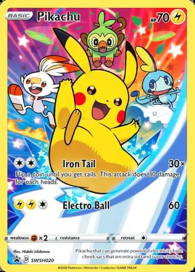 Pikachu SWSH020/307 SWSH Black Star Promos Pokemon card