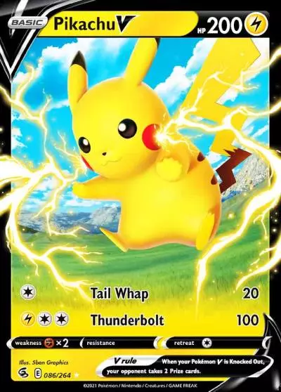 Pikachu V 86/264 Fusion Strike Pokemon card