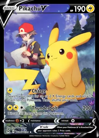 Pikachu V TG16/30 Lost Origin Trainer Gallery Pokemon card