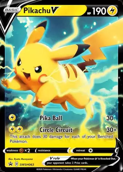 Pikachu V SWSH063/307 SWSH Black Star Promos Pokemon card