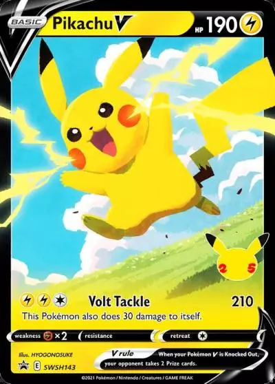 Pikachu V SWSH143/307 SWSH Black Star Promos Pokemon card
