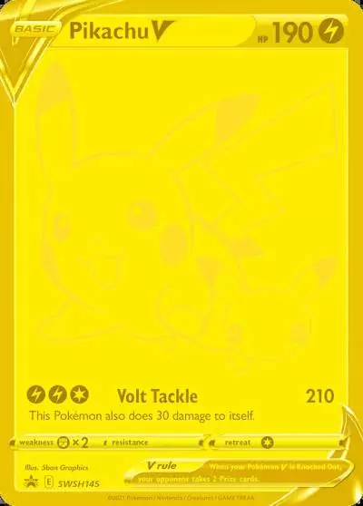 Pikachu V SWSH145/307 SWSH Black Star Promos Pokemon card