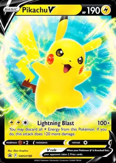 Pikachu V SWSH198/307 SWSH Black Star Promos Pokemon card