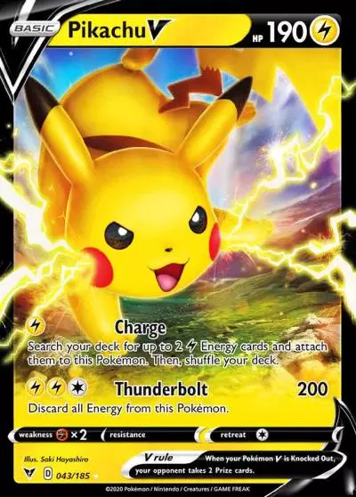Pikachu V 43/185 Vivid Voltage Pokemon card