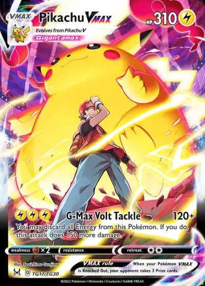 Pikachu VMAX TG17/30 Lost Origin Trainer Gallery Pokemon card