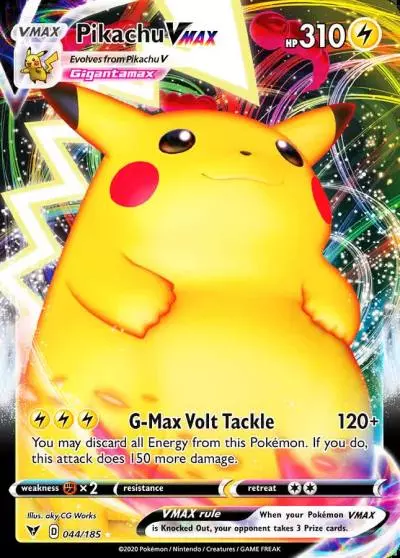 Pikachu VMAX 44/185 Vivid Voltage Pokemon card
