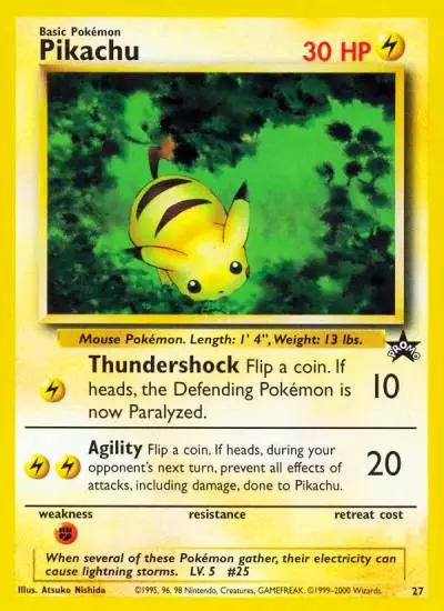 Pikachu 27/53 Wizards Black Star Promos Pokemon card