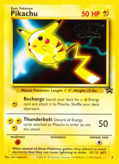 Pikachu 4/53 Wizards Black Star Promos Pokemon card