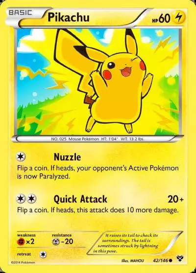 Pikachu 42/146 XY Pokemon card