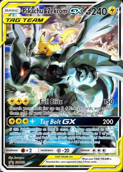 Pikachu & Zekrom-GX SM168/248 SM Black Star Promos Pokemon card