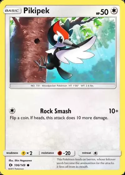 Pikipek 106/149 Sun & Moon Pokemon card
