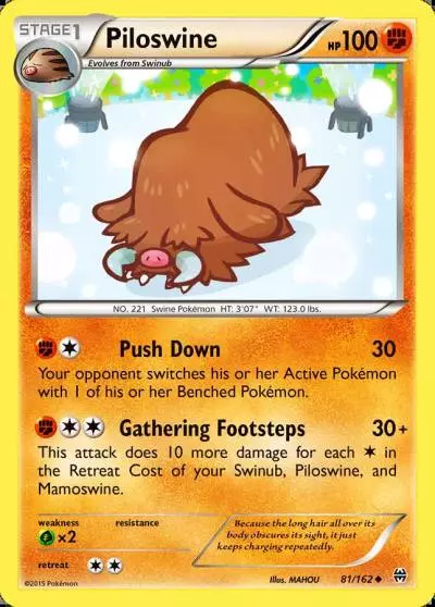 Piloswine 81/162 BREAKthrough Pokemon card