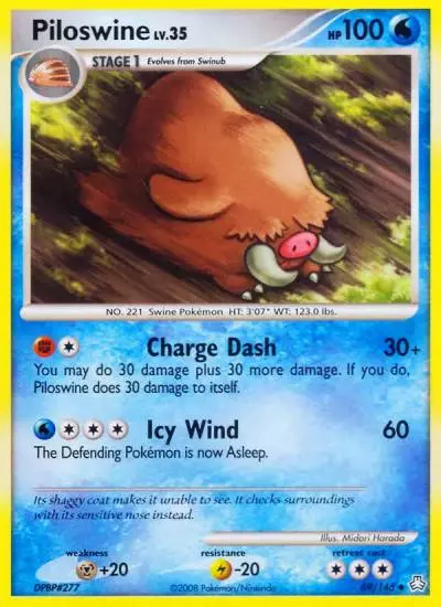 Piloswine 69/146 Legends Awakened Pokemon card