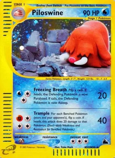 Piloswine H22/144 Skyridge Pokemon card