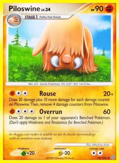 Piloswine 46/100 Stormfront Pokemon card