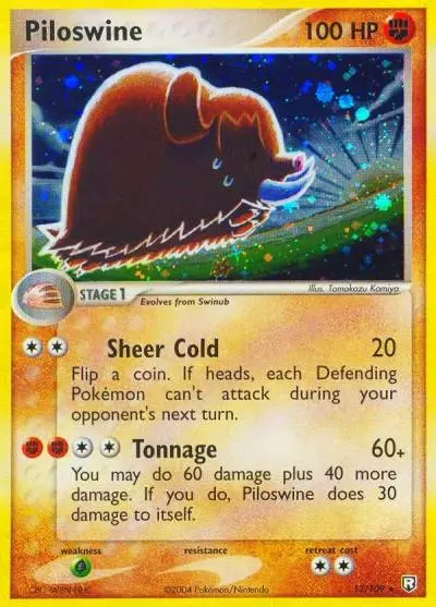 Piloswine 13/109 Team Rocket Returns Pokemon card