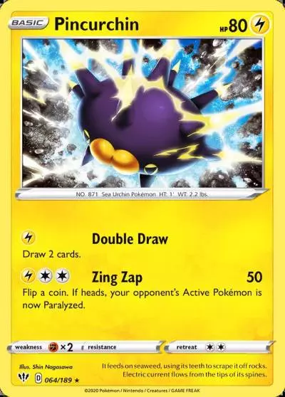 Pincurchin 64/189 Darkness Ablaze Pokemon card