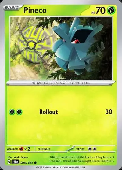 Pineco 4/193 Paldea Evolved Pokemon card