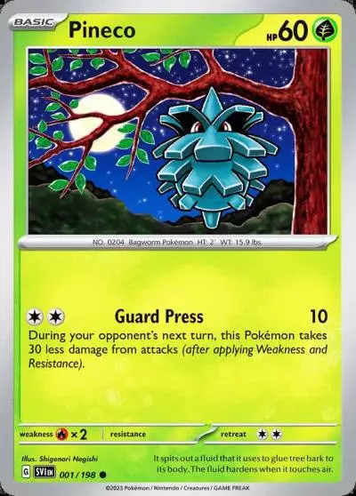 Pineco 1/198 Scarlet & Violet Pokemon card