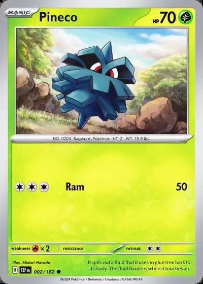 Pineco 2/162 Temporal Forces Pokemon card