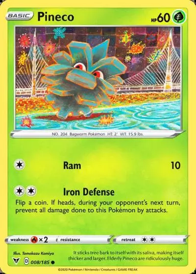 Pineco 8/185 Vivid Voltage Pokemon card