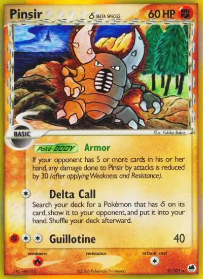 Pinsir δ 9/101 Dragon Frontiers Pokemon card