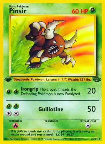 Pinsir 25/64 Jungle Pokemon card