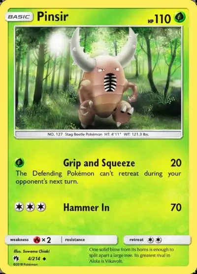 Pinsir 4/214 Lost Thunder Pokemon card