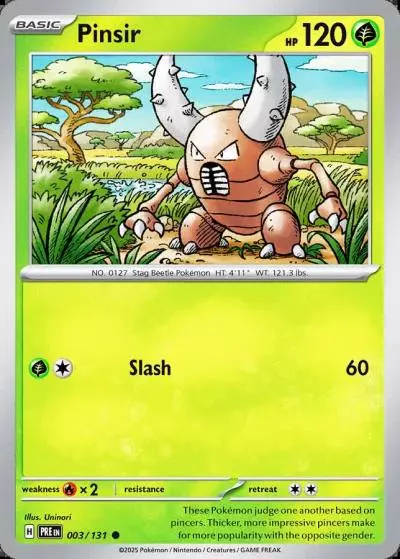 Pinsir 3/131 Prismatic Evolutions Pokemon card