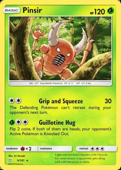 Pinsir 9/181 Team Up Pokemon card