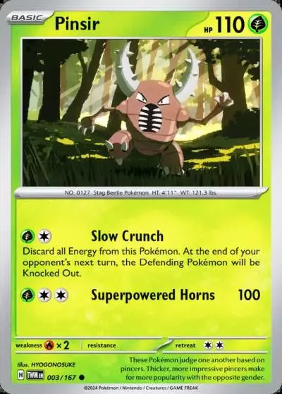 Pinsir 3/167 Twilight Masquerade Pokemon card