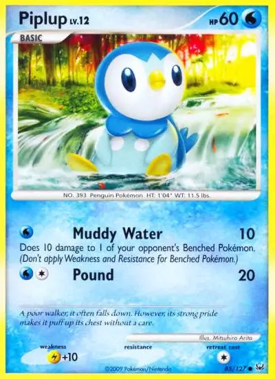 Piplup 85/127 Platinum Pokemon card